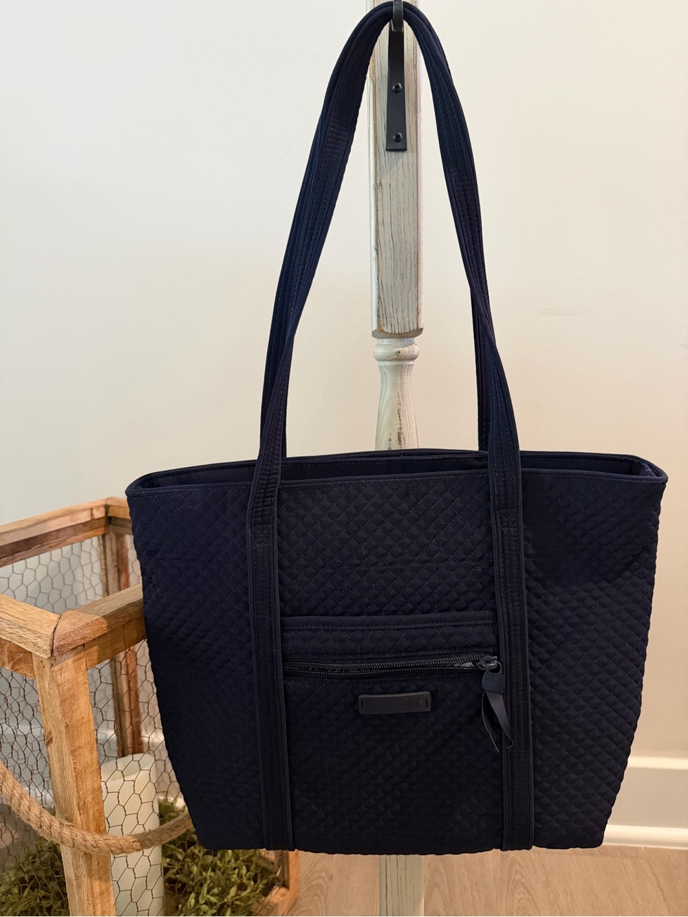 Vera Bradley Quilted Navy MicrofiberTote